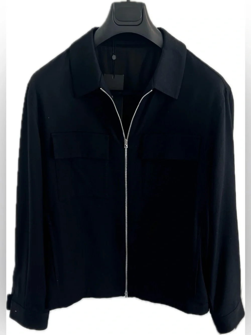 Massimo Dutti Black Lightweight Zip-Front Shirt Jacket - Limited edition - Picture 2 of 9